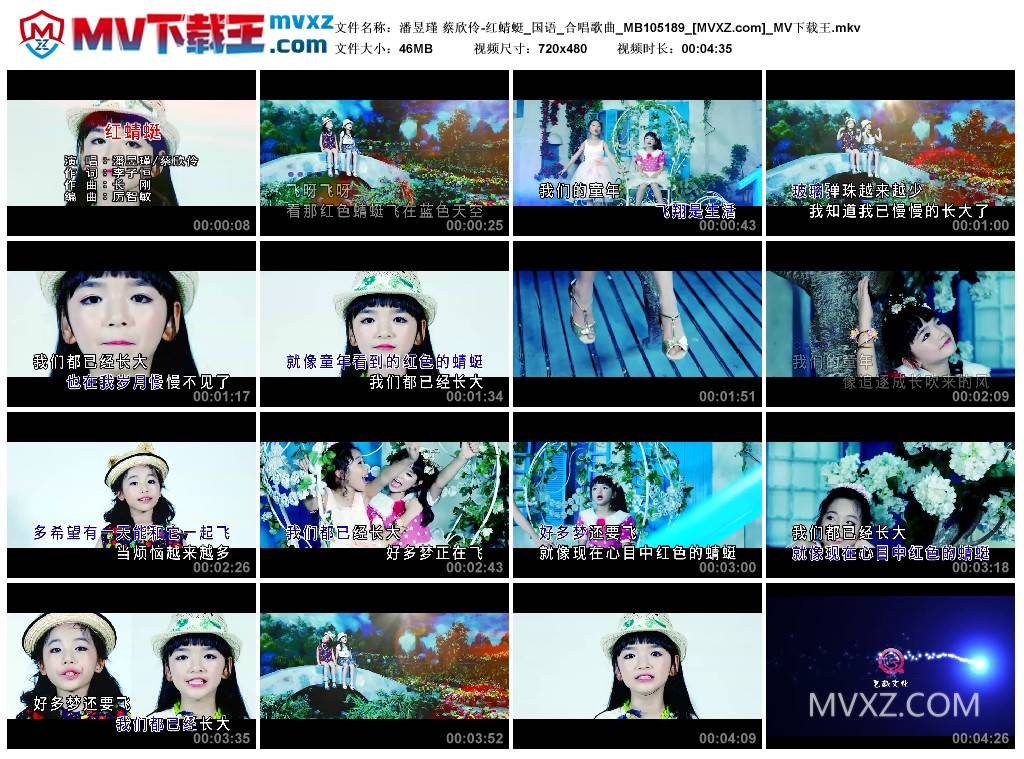 潘昱瑾 蔡欣伶-红蜻蜓_国语_合唱歌曲_MB105189